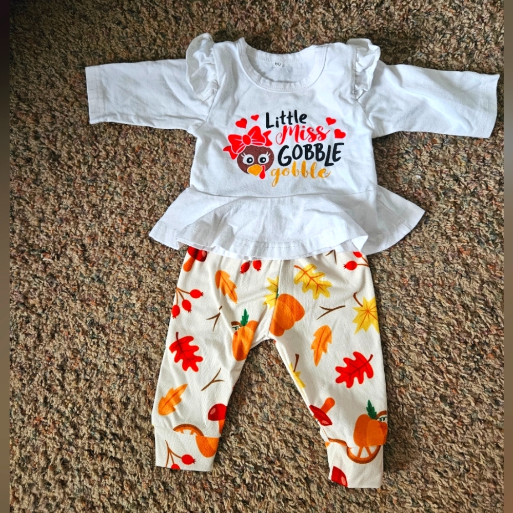 Baby Girl Little Thanksgiving outfit